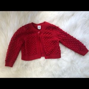 Baby girl red cardigan